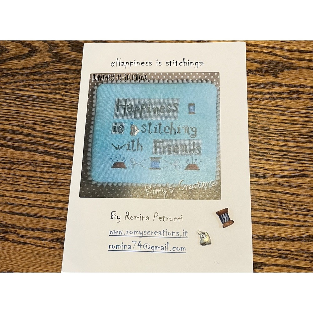 Romina Petrucci Happiness Is Stitching Cross Stitch Chart Instructions Plus